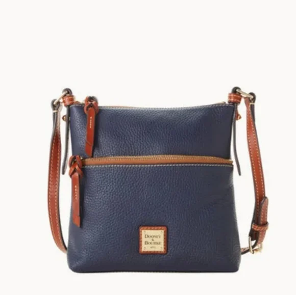 Dooney & Bourke Pebble Grain Letter Carrier Crossbody Midnight Blue - Picture 14 of 16